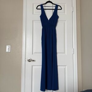 JAY GODFREY SILK ROYAL BLUE GOWN Maxi Dress Size 2
